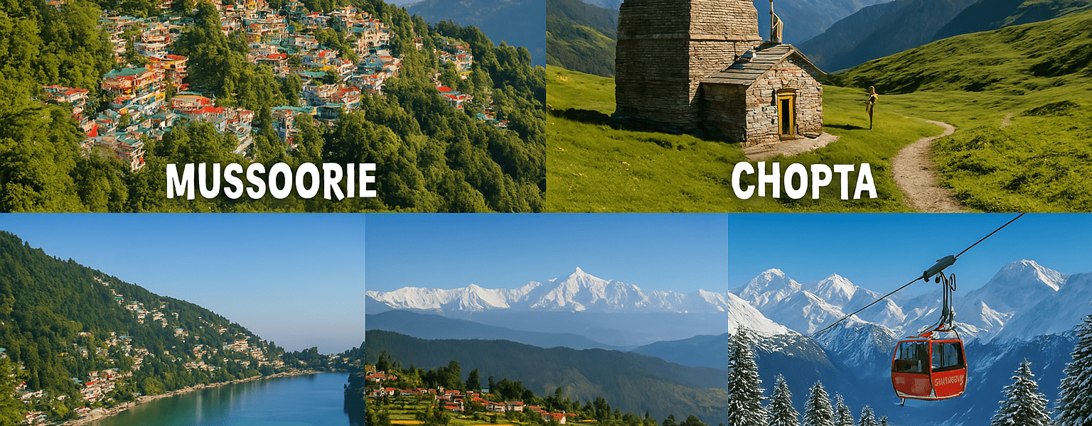 Famous tourist places of Uttarakhand, beautiful views.