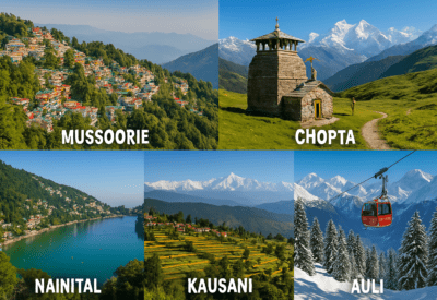 Famous tourist places of Uttarakhand, beautiful views.